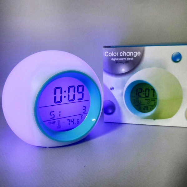 Часы - будильник с подсветкой Color Change Glowing LED (время, календарь, будильник, термометр)